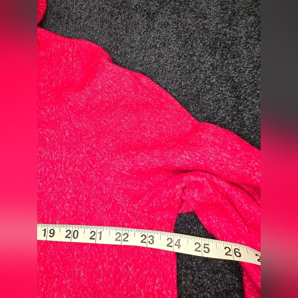 Lane Bryant Bright Pink Cowl Neck Tunic Sweater Size 14/16 - Picture 6 of 10